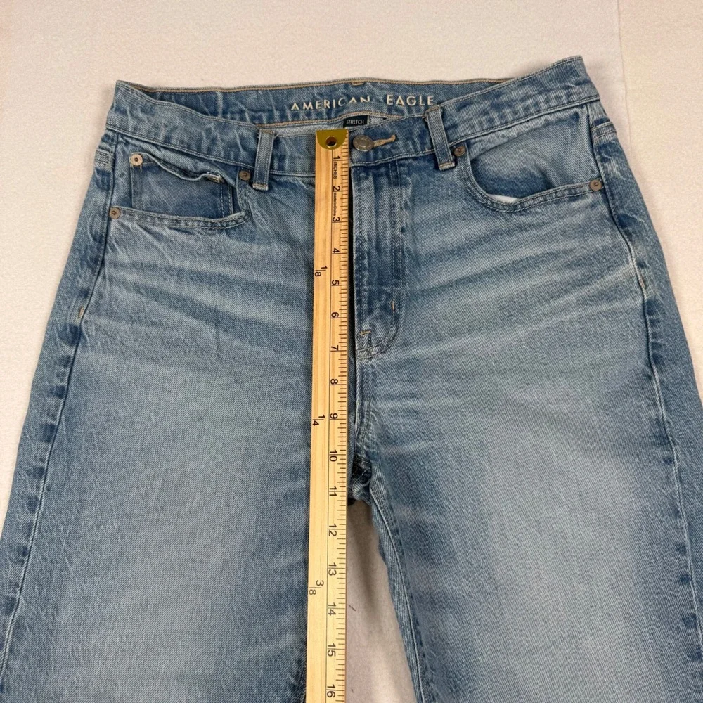 American Eagle Super High-Rise Ankle Straight Jeans Light Wash Womens 6 Regular - Picture 9 of 10